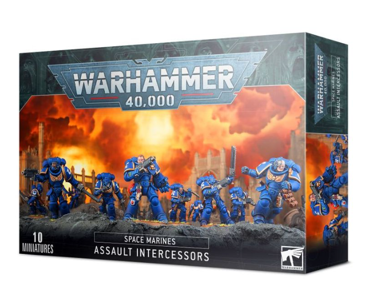 Warhammer 40,000 — Space Marines: Assault Intercessor Squad Miniatures Figurines