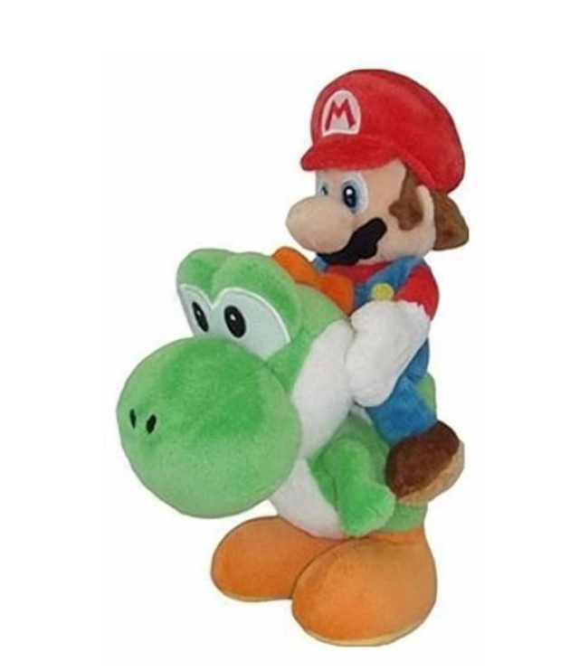 Super Mario Bros. — Mario Riding On Yoshi Plush 8in.
