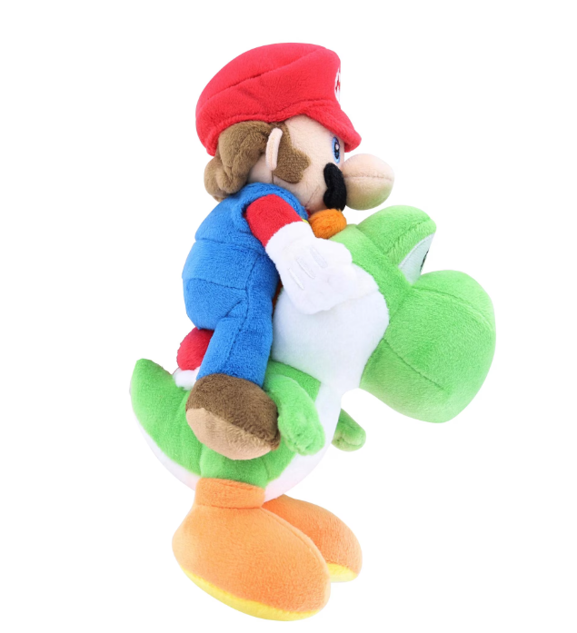 Super Mario Bros. — Mario Riding On Yoshi Plush 8in.