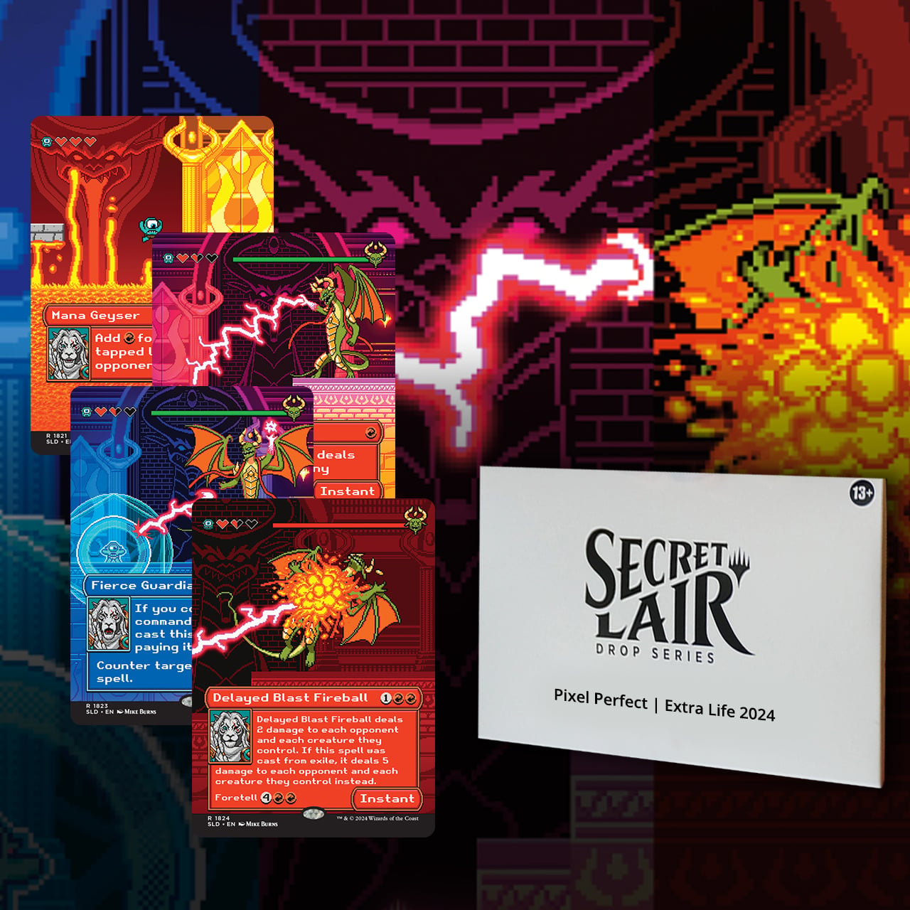2024 Magic: The Gathering Secret Lair Drop: Pixel Perfect | Extra Life 2024