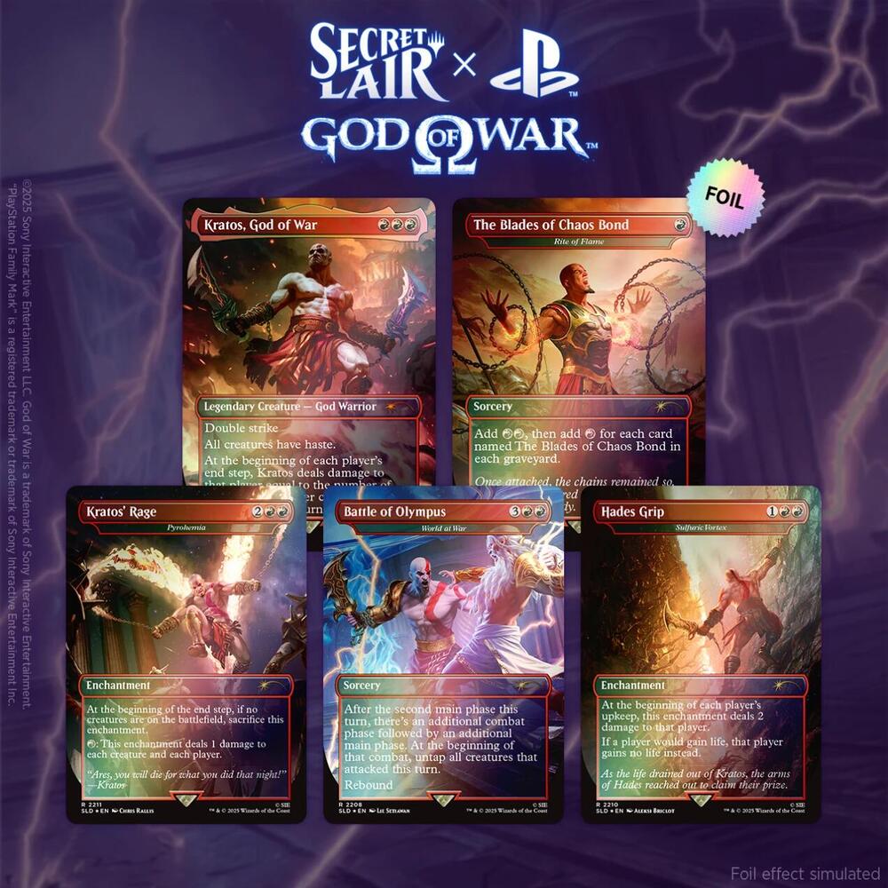 2025 Magic: The Gathering Secret Lair x God of War: Greek - Traditional Foil Edition Box