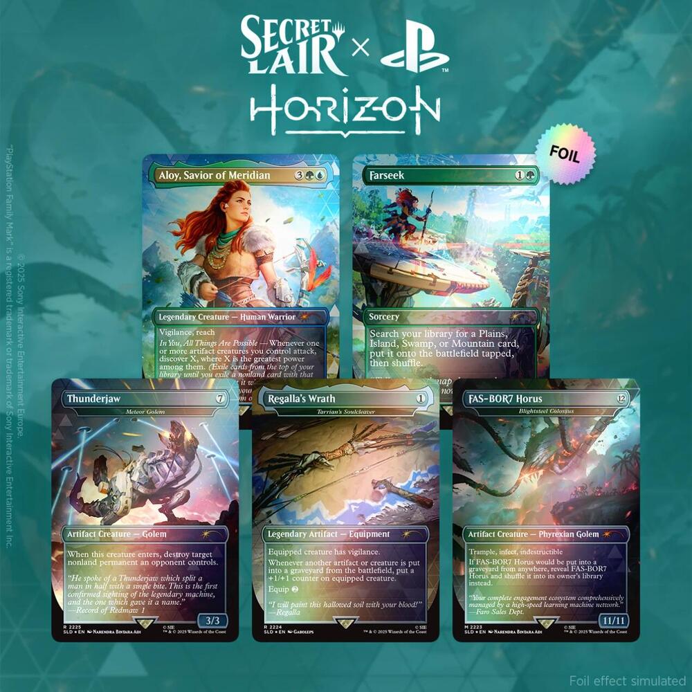 2025 Magic: The Gathering Secret Lair x Horizon: Into the Forbidden West - Rainbow Foil Edition Box