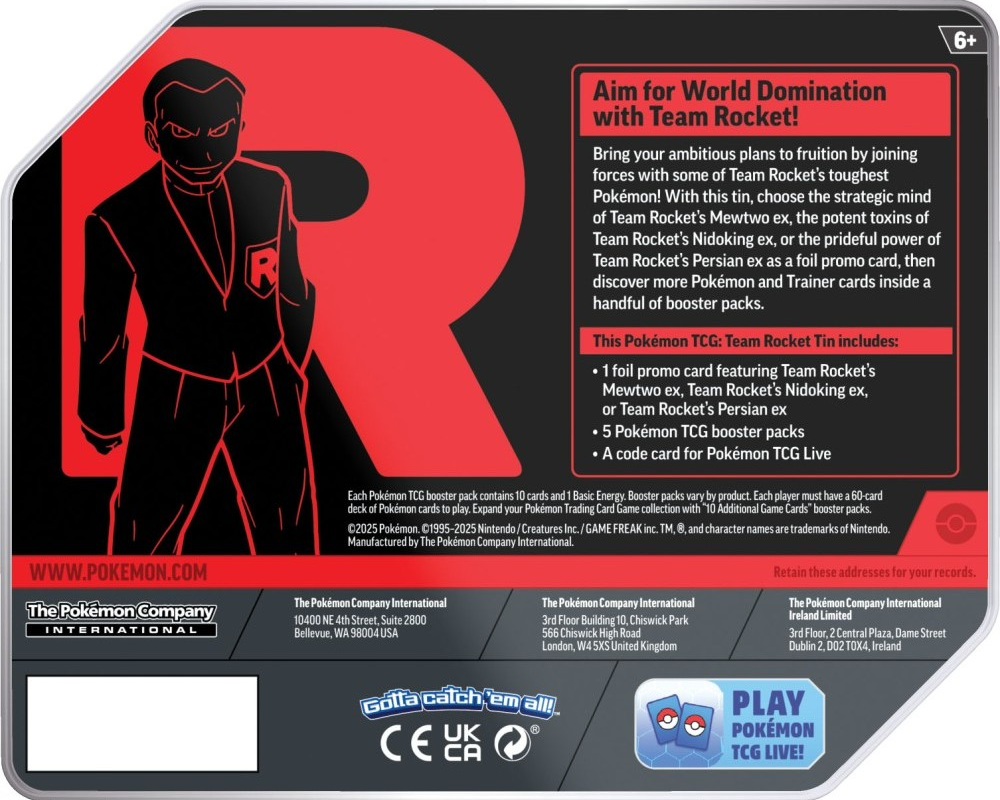 Pokémon TCG: Team Rocket Tin
