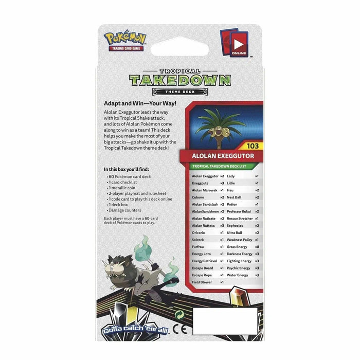 2018 Pokemon SM Tropical Takedown (Alolan Exeggutor) Theme Deck