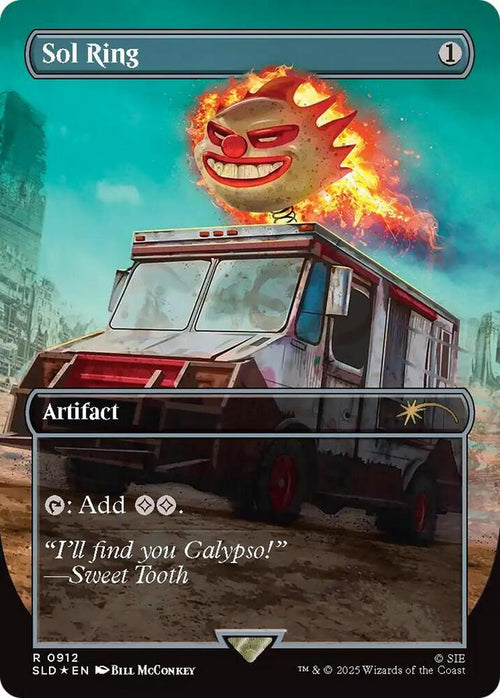 2025 Magic: The Gathering Secret Lair Promo x Twisted Metal - Sol Ring - Rainbow Foil Edition