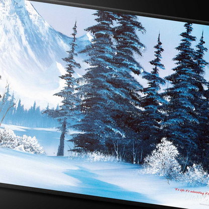 Ultra PRO—Bob Ross "Winter Paradise" Black Stitched Playmat