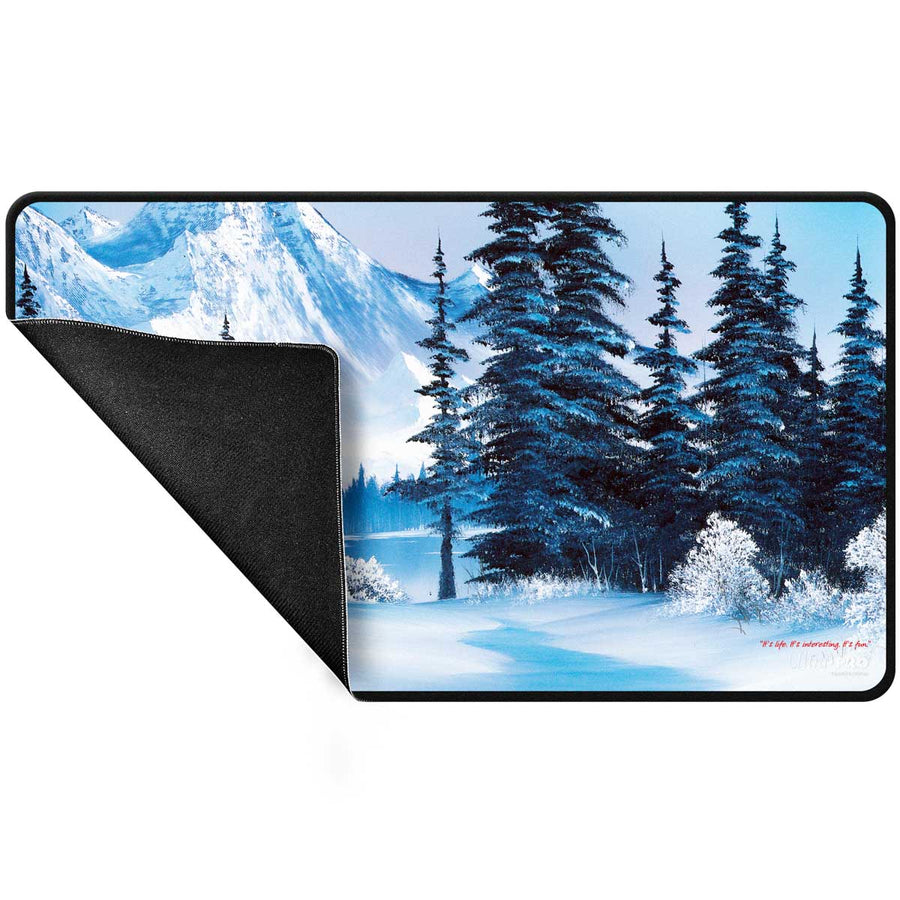 Ultra PRO—Bob Ross "Winter Paradise" Black Stitched Playmat