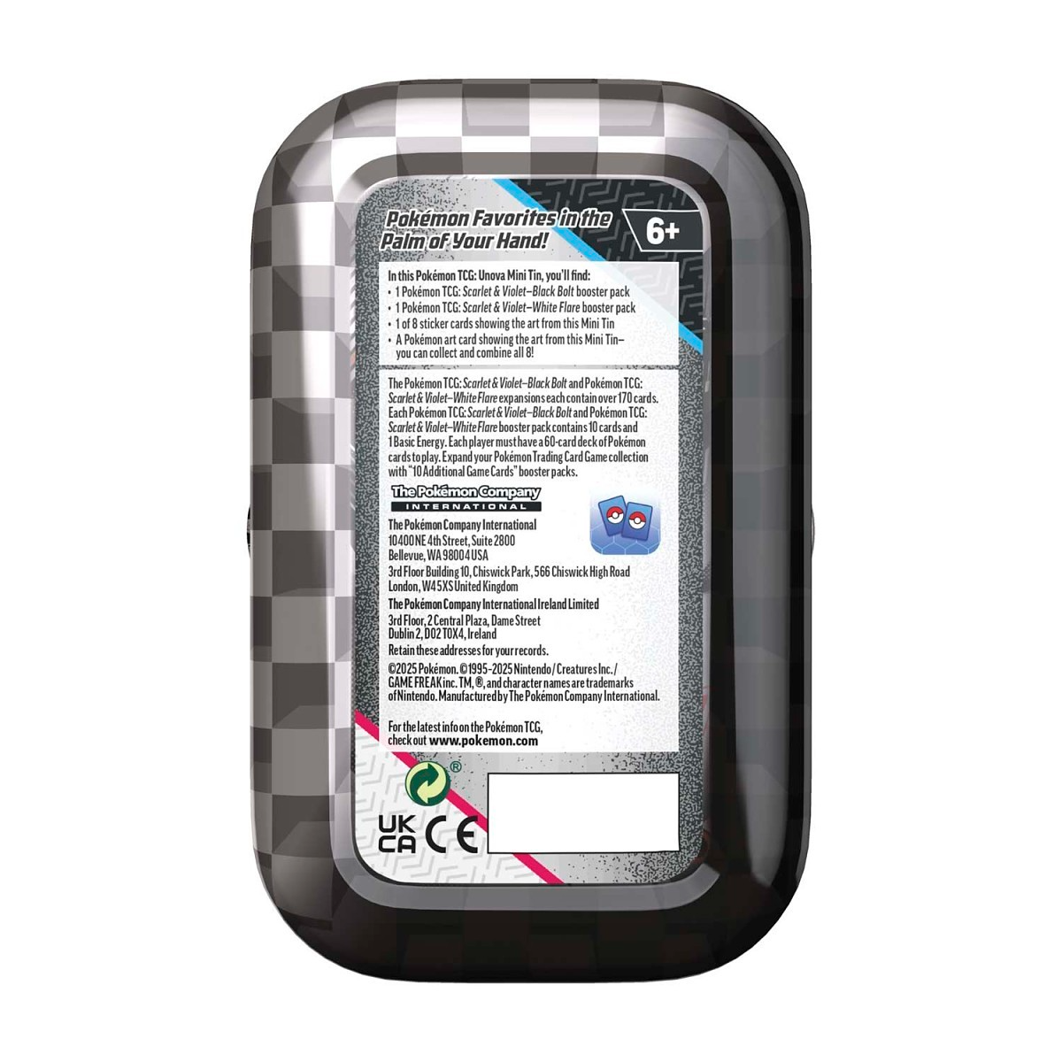2025 Pokémon TCG: (Black Bolt & White Flare) Unova Mini Tin
