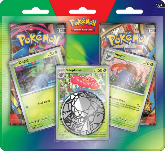 2026 Pokémon TCG- Mega Evolution: Phantasmal Flames 2-Pack Blister Pack [Oddish, Gloom, & Vileplume]