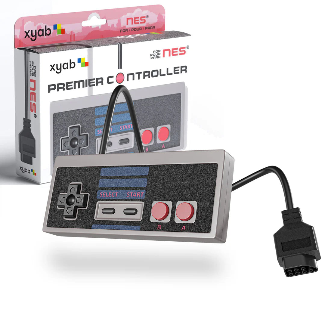 xyab: Nintendo Entertainment System (NES) Wired Controller - Gray