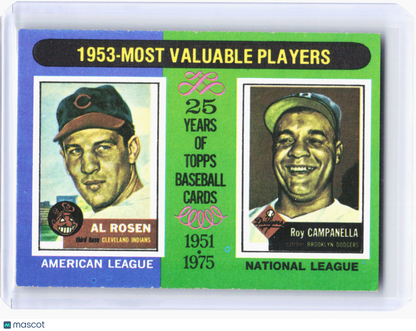 1975 Topps Baseball—1953 - Most Valuable Players #191 —Very Good