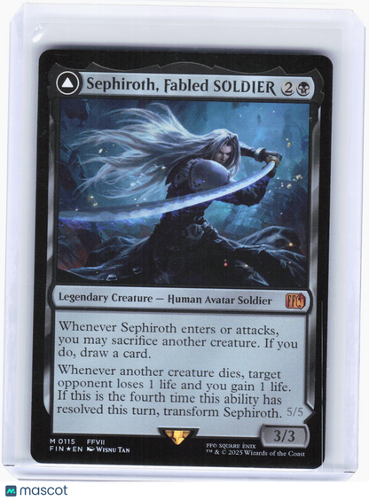 2025 Magic: The Gathering—Sephiroth, Fabled SOLDIER #0115 FIN—Mythic Foil
