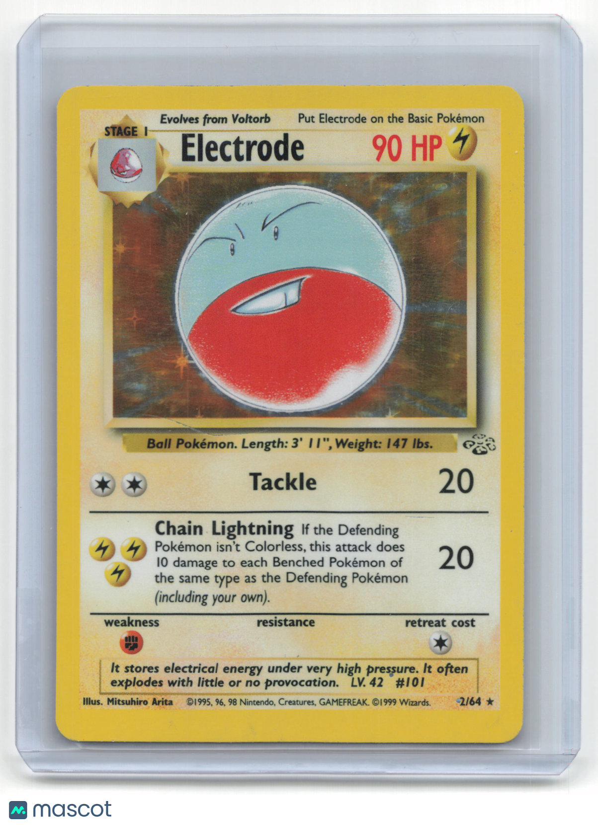 1999 Pokemon TCG Electrode Jungle #2/64 Heavily Played Holo