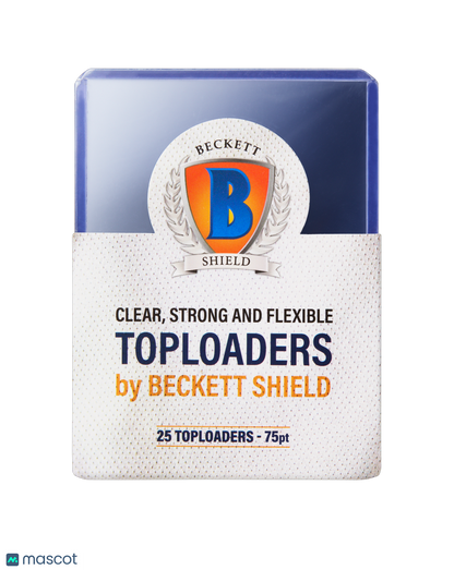 Beckett Shield Standard 75 Pt. Clear Toploader 25 ct.