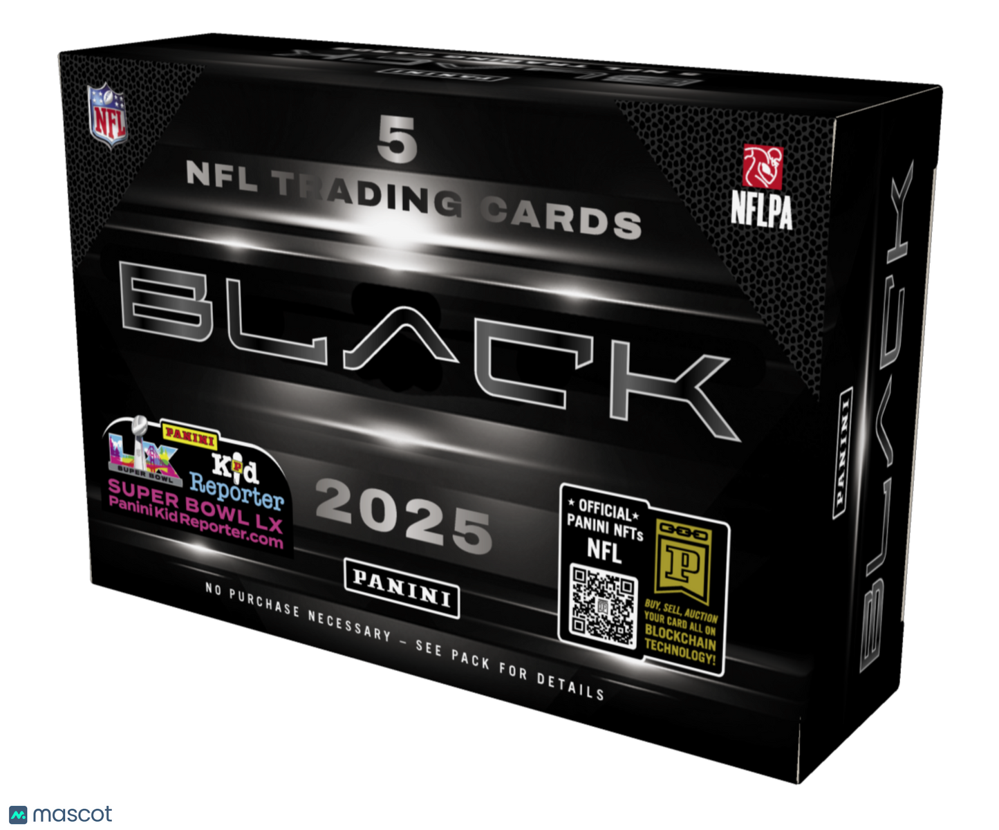 2025 Panini Black Football 5-Card Hobby Box