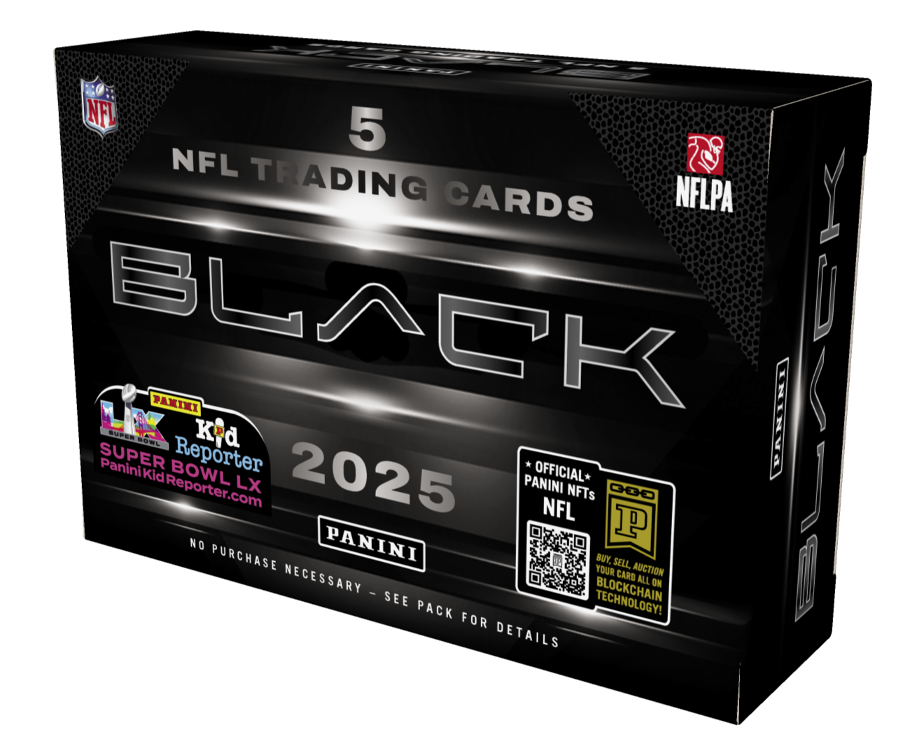 2025 Panini Black Football 5-Card Hobby Box