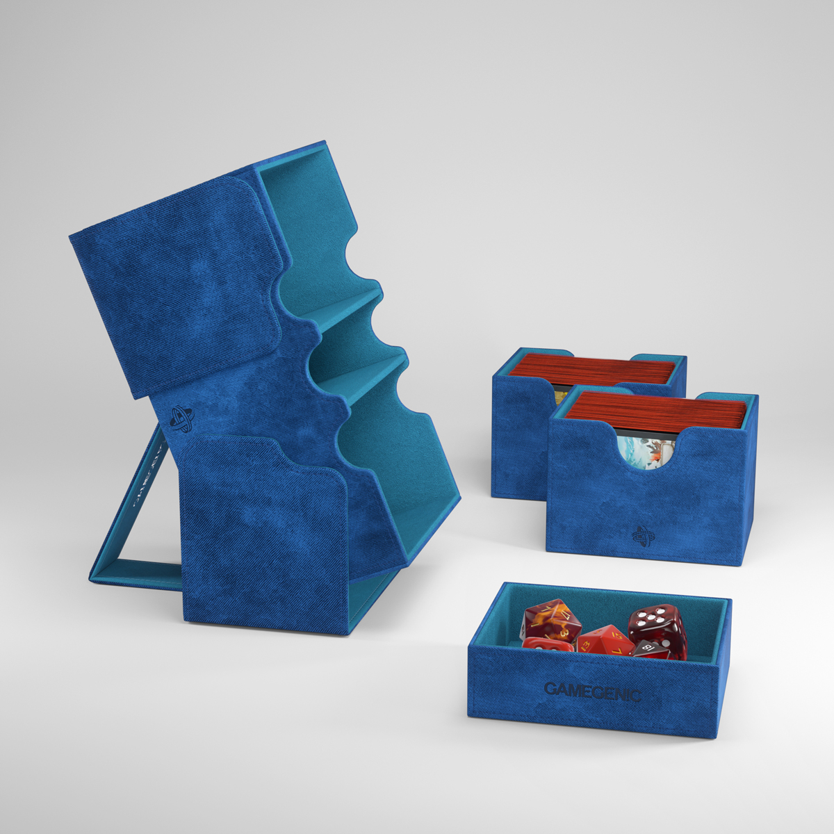 Gamegenic Stronghold 200+ XL Convertible Blue Deck Box