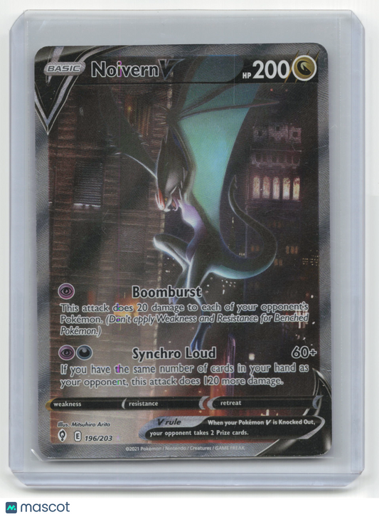2021 Pokemon TCG Noivern V Evolving Skies #196/203 Lightly Played