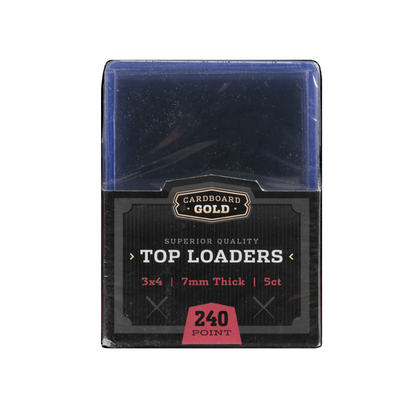 Cardboard Gold Standard 240 Pt. Clear 3" x 4" Toploader 5 ct.