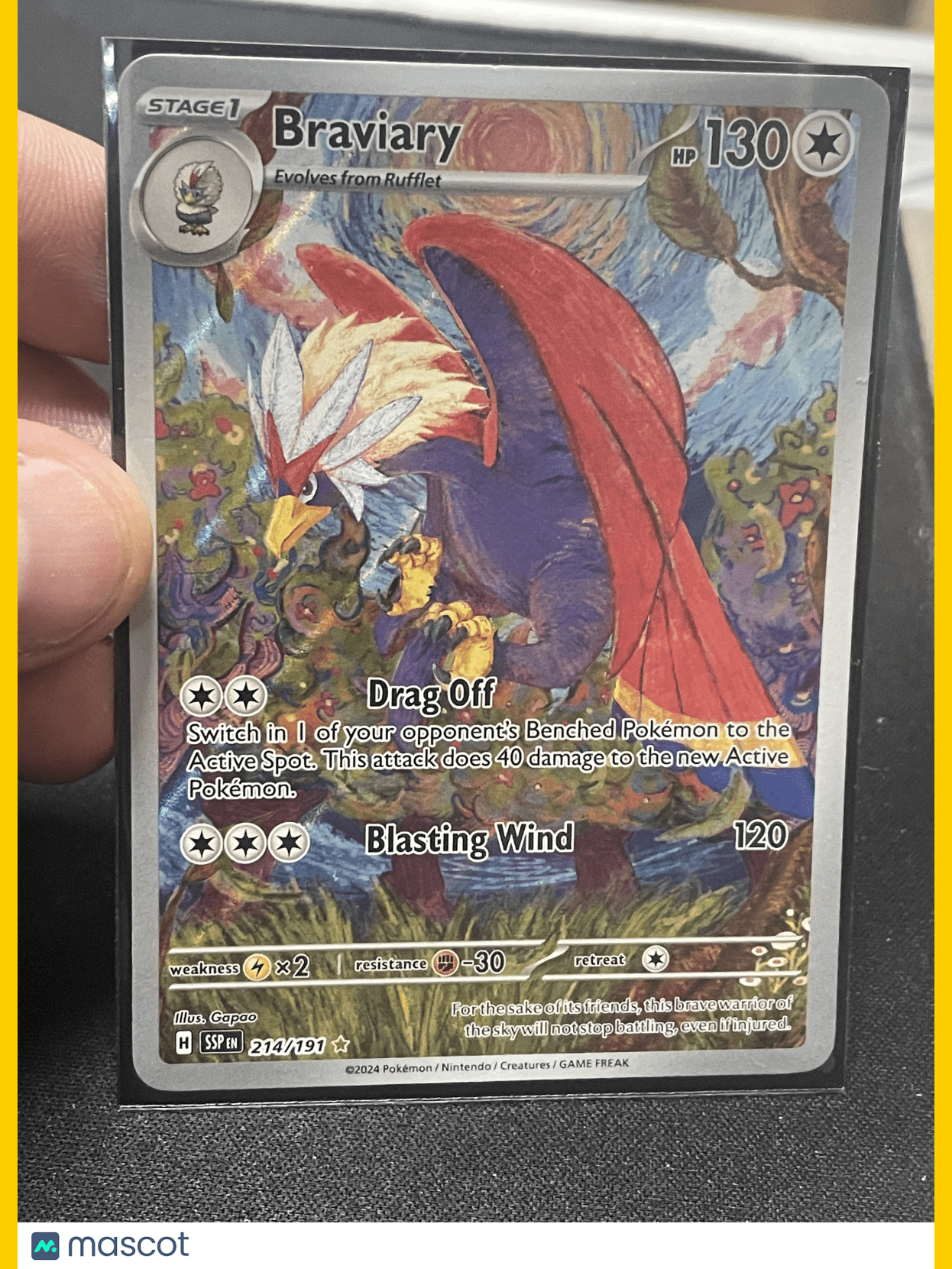 2024 Pokémon TCG Braviary #214/191