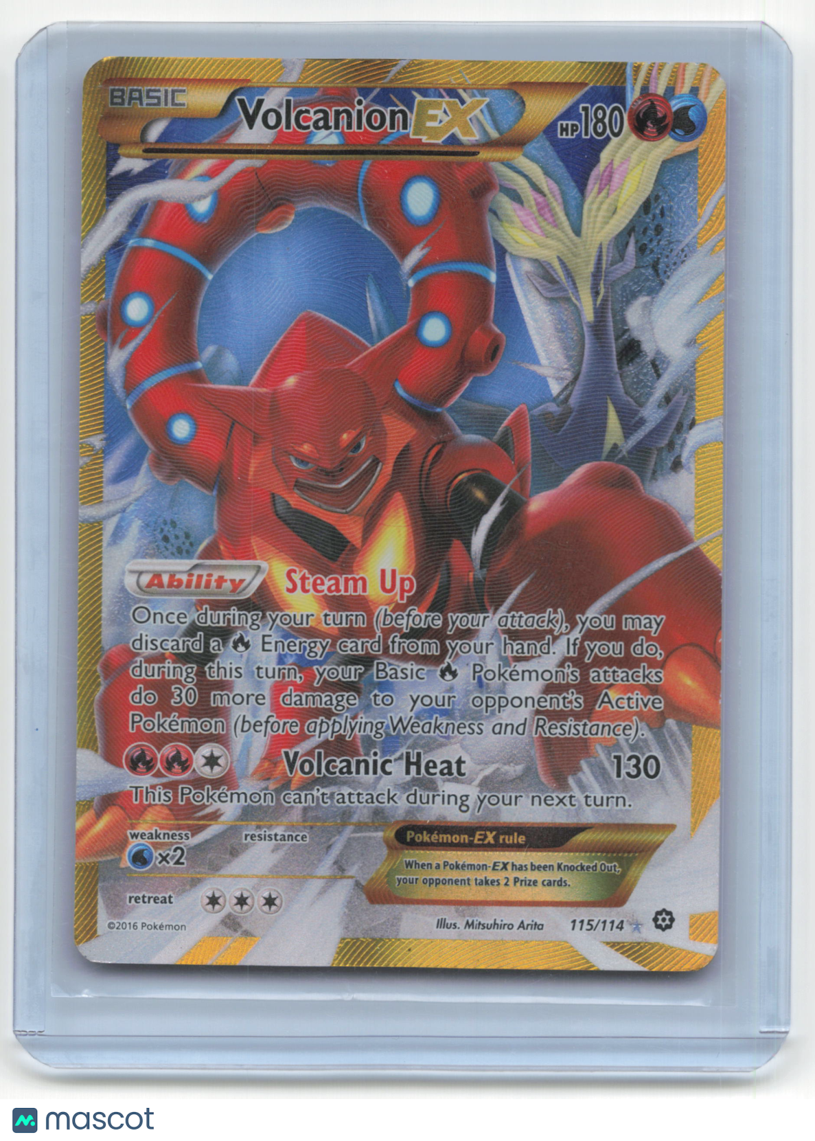 2016 Pokemon TCG Volcanion Steam Siege #115/114 Heavily Played