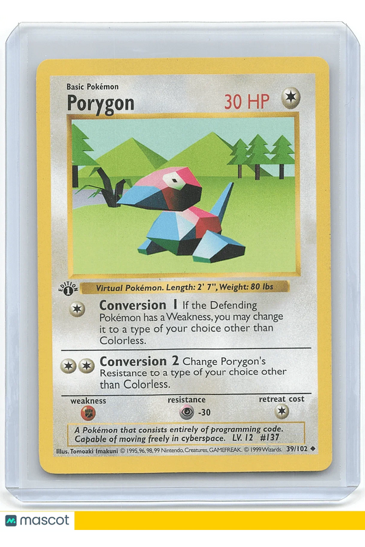 1999 Pokemon Porygon #39/102 39/102 - Papa Joey's Collectibles