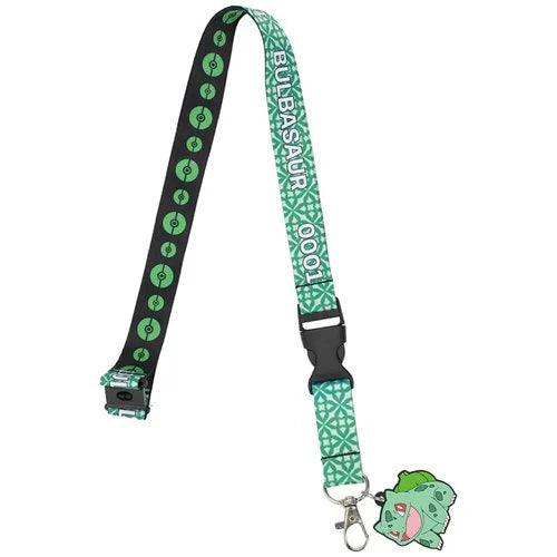 Pokemon Kanto Region First Partner Rubber Charm and Lanyard