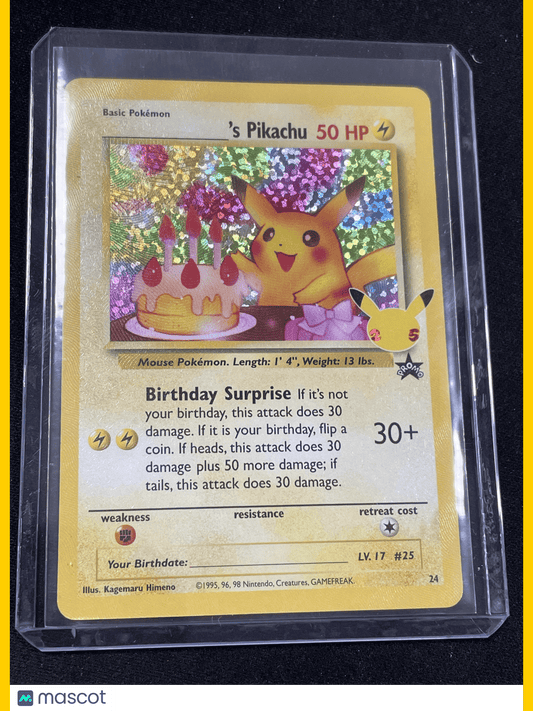 2001 Pokemon Pikachu #25 Birthday Surprise