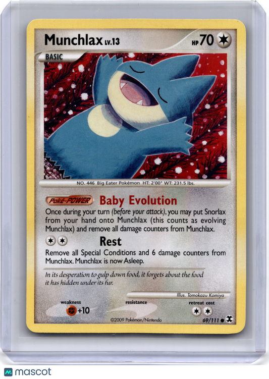 2009 Pokemon TCG Munchlax Platinum Rising Rivals #69/111 Light Played