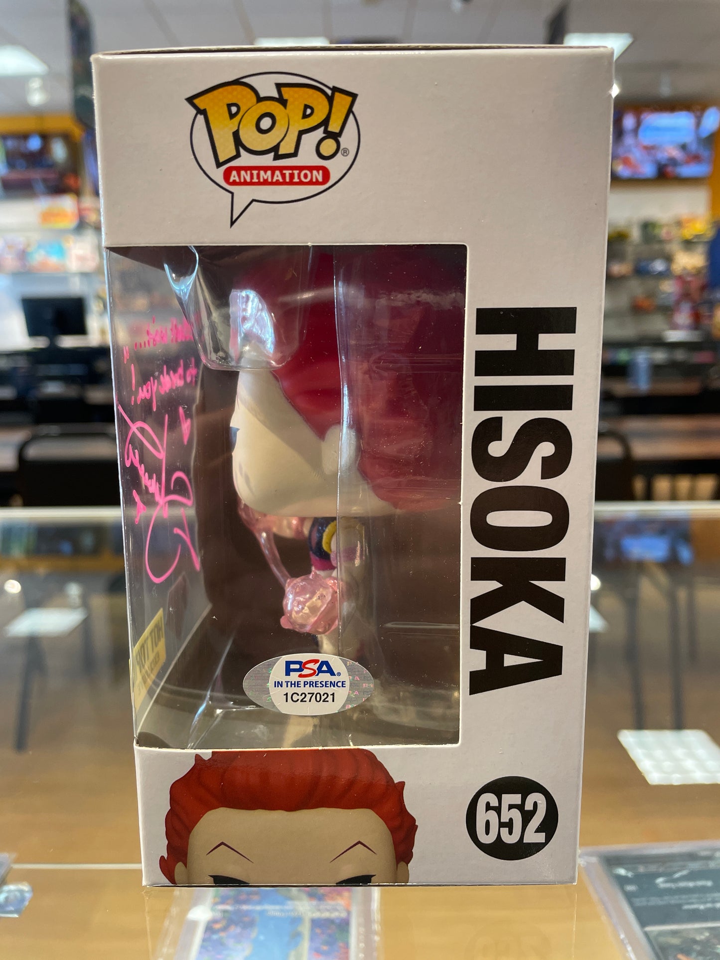 Funko MHA Hisoka #652(VG) Hot Topic Excl., Diamond KEITH SILVERSTEIN Auto PSA