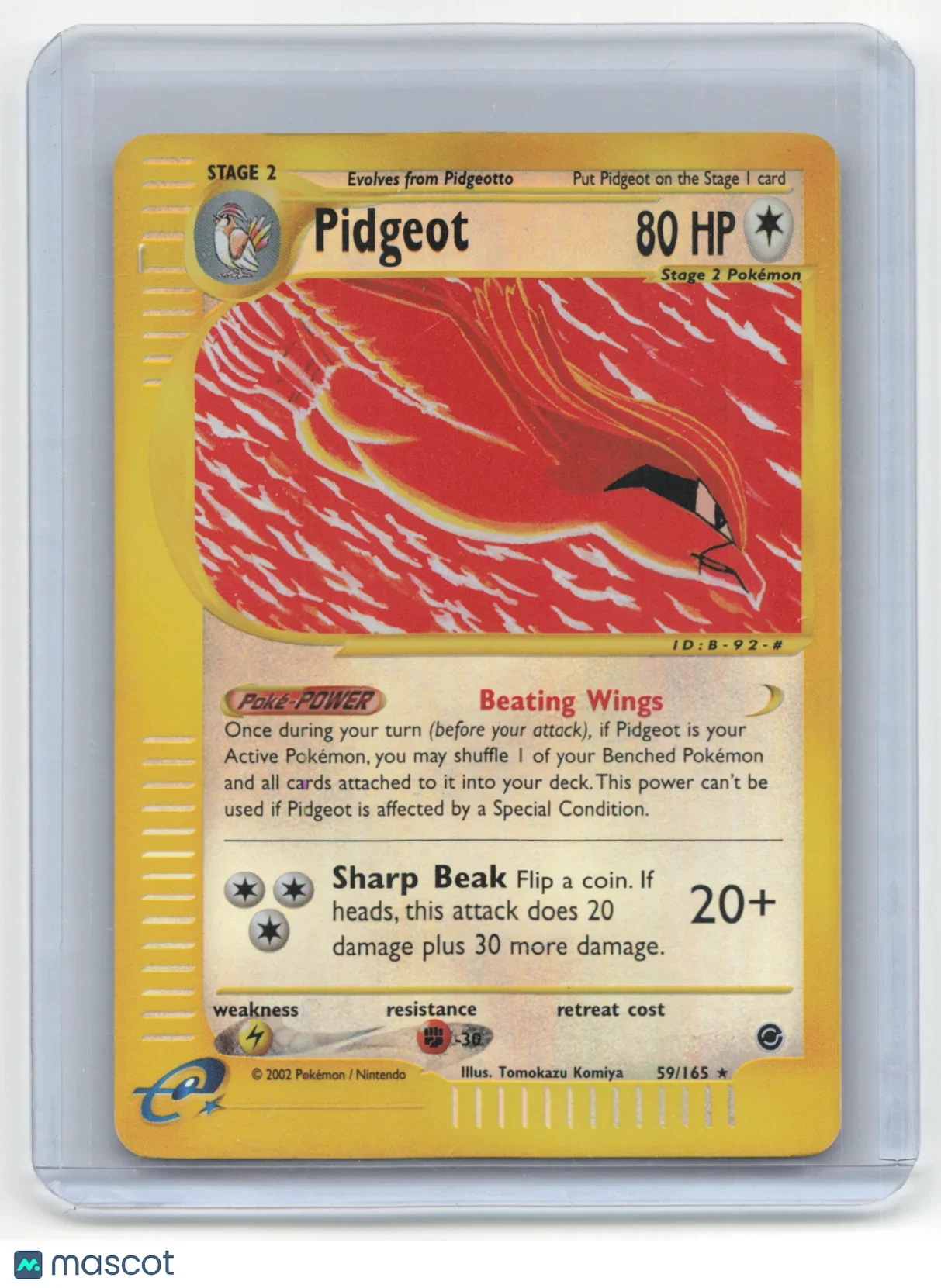 2002 Pokemon TCG Pidgeot Expedition #59/165 Mod Played - Papa Joey's Collectibles