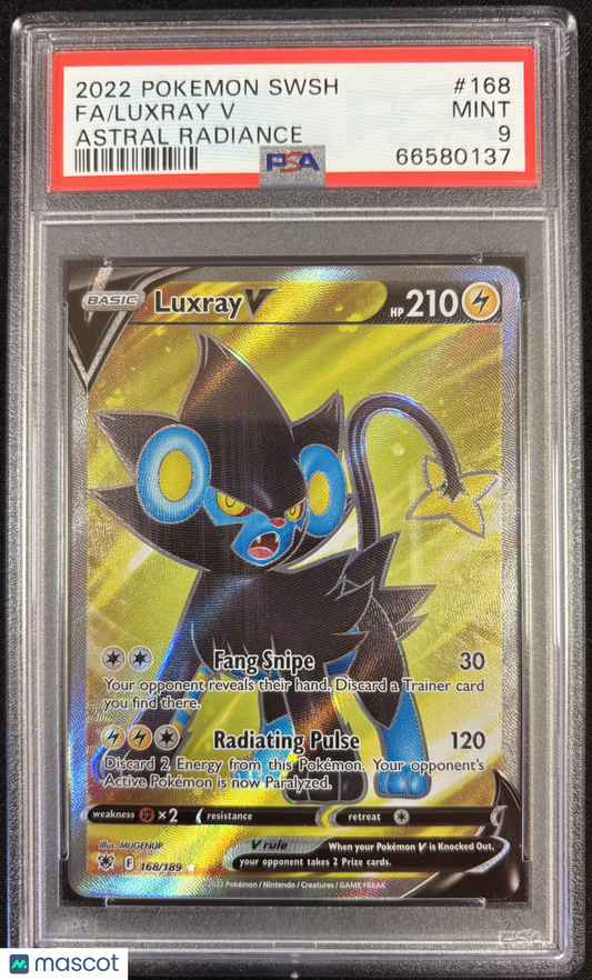 Luxray V 2022 Pokemon Sword & Shield Astral Radiance #168 Astral Radiance PSA 9