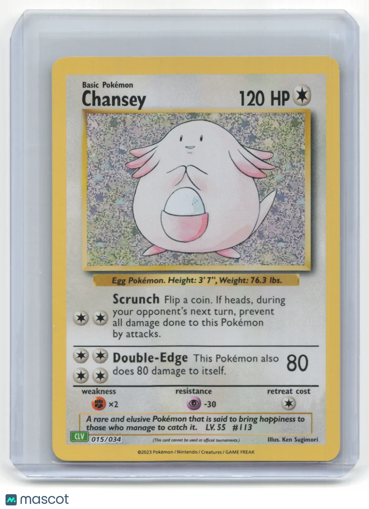 2023 Pokemon TCG Chansey Trading Card Game Classic #015/034 - Papa Joey's Collectibles