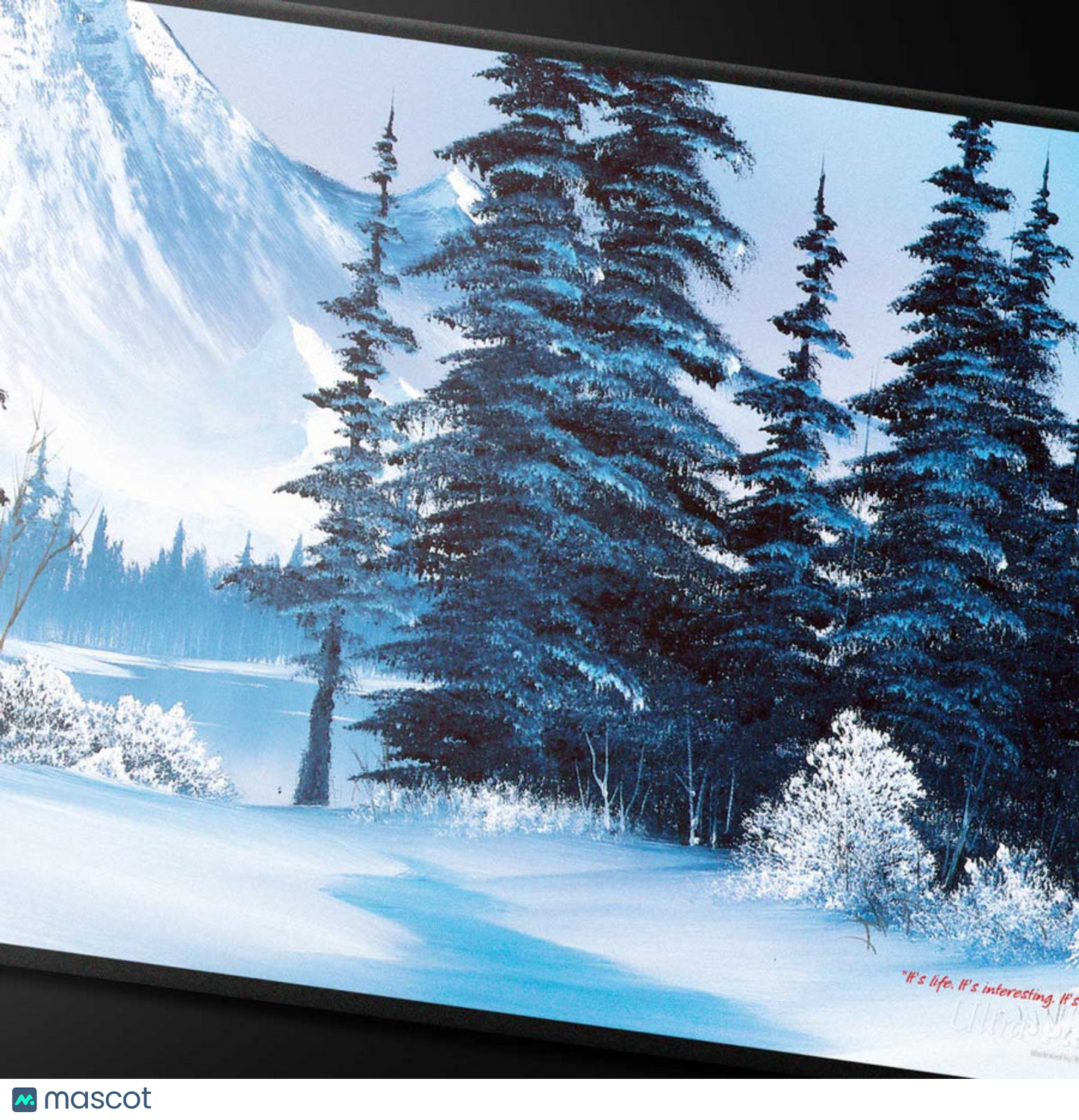 2025 Ultra PRO Bob Ross White Paradise Black Stitched Playmat
