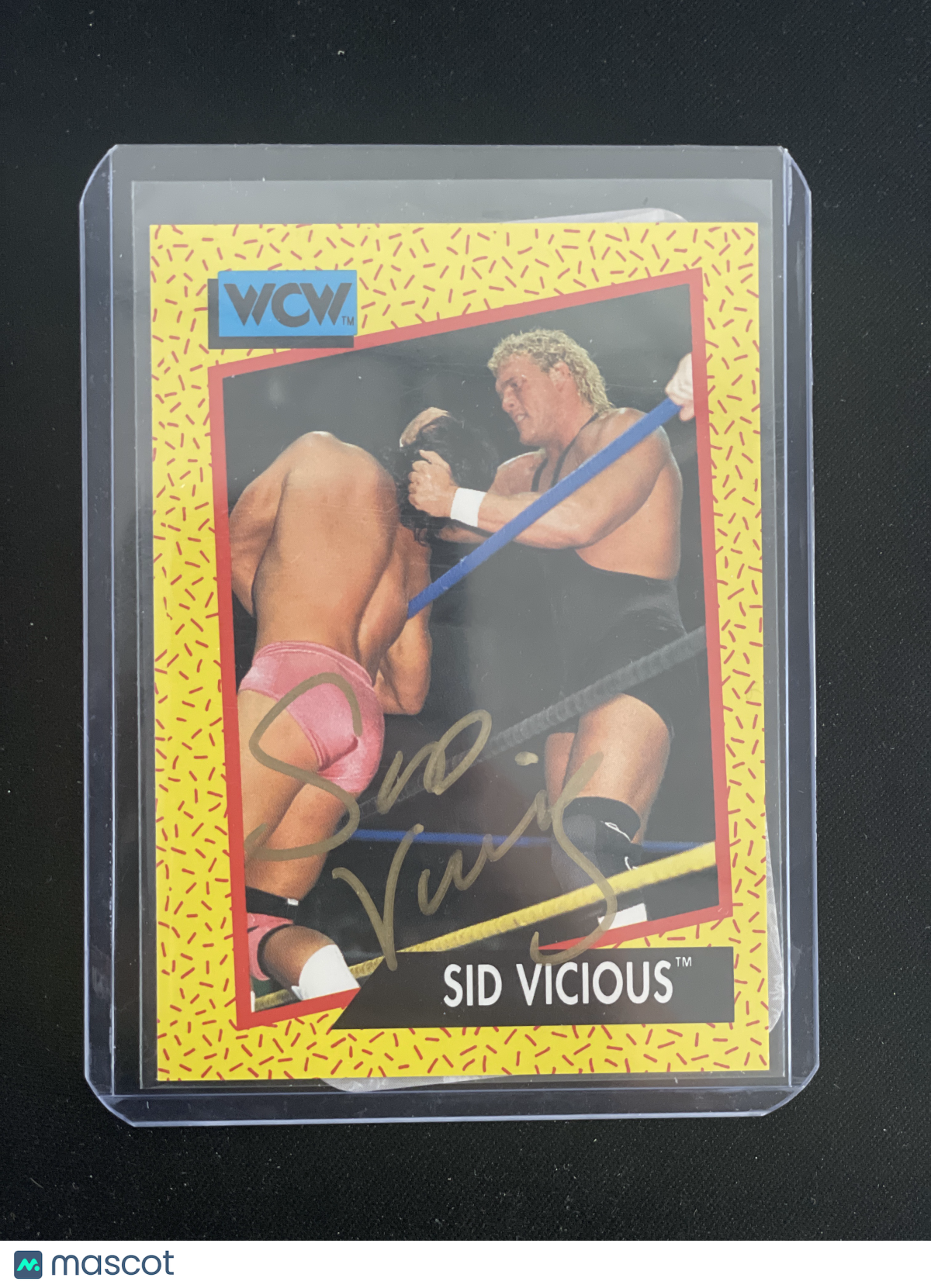 1991 WCW Wrestling Sid Vicious Autograph w/COA #35