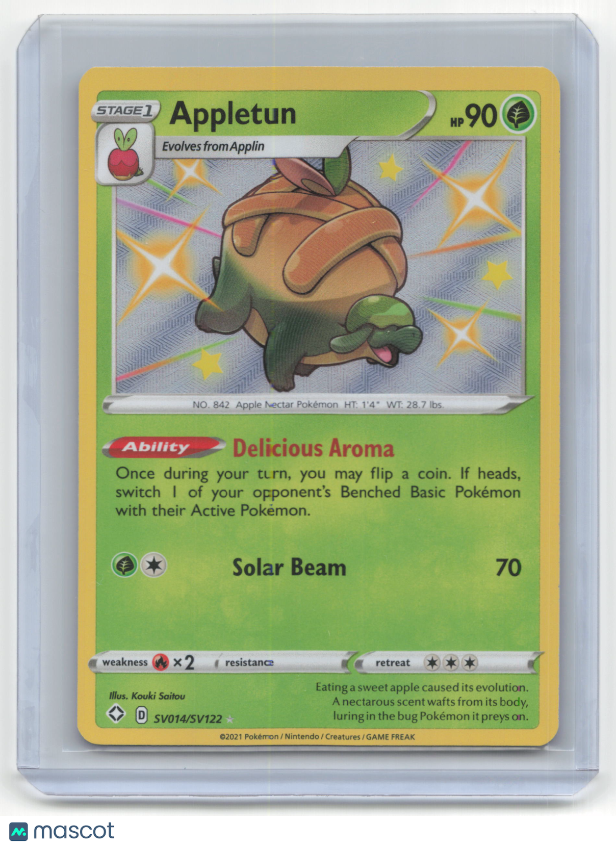 2021 Pokemon Appletun Shining Fates: Shiny Vault #SV014/SV122 Near Mint