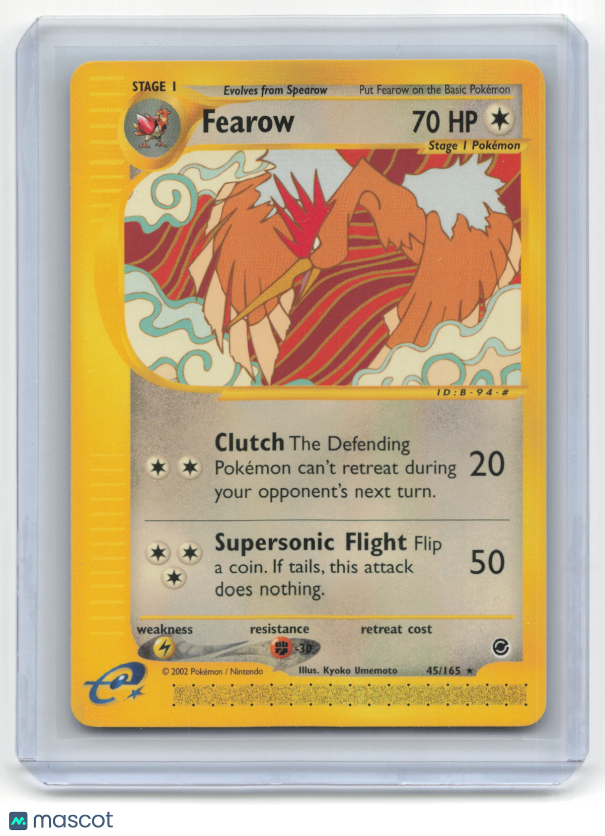 2002 Pokemon TCG Fearow Expedition Base Set #45/165