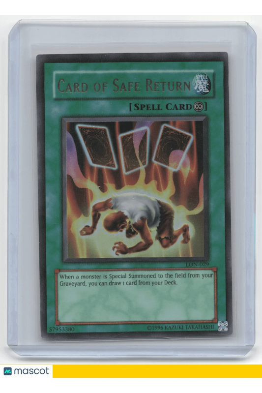 1996 Yu-Gi-Oh! Card of Safe Return Labyrinth of Nightmare #LON-029 English - Papa Joey's Collectibles