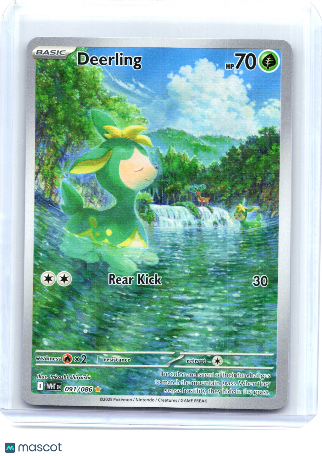 2025 Pokemon—Deerling #091/086 White Flare—Illustration Rare Holo