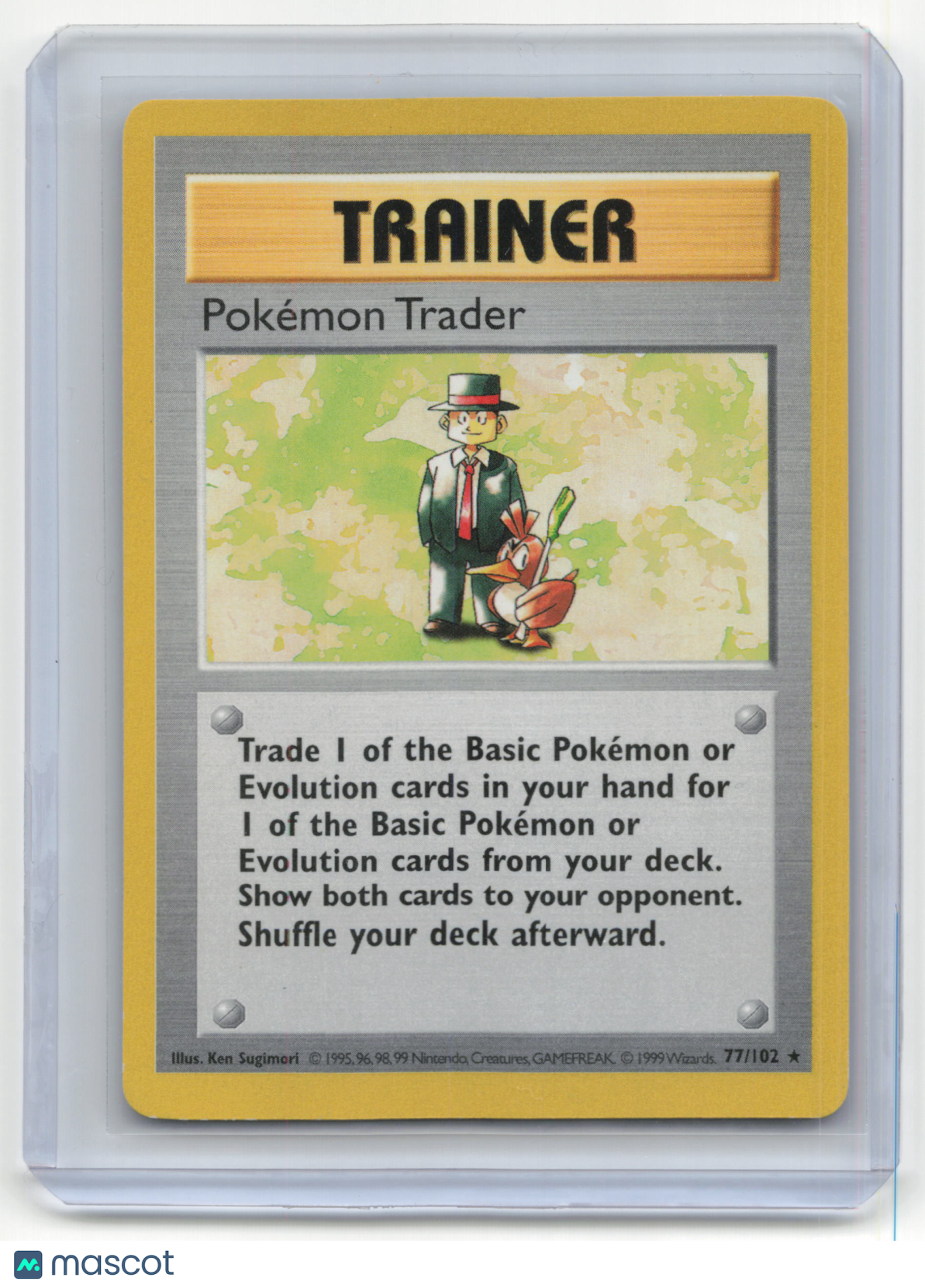 1999 Pokemon TCG Pokémon Trader Base Set #77/102 Lightly Played Shadowless - Papa Joey's Collectibles