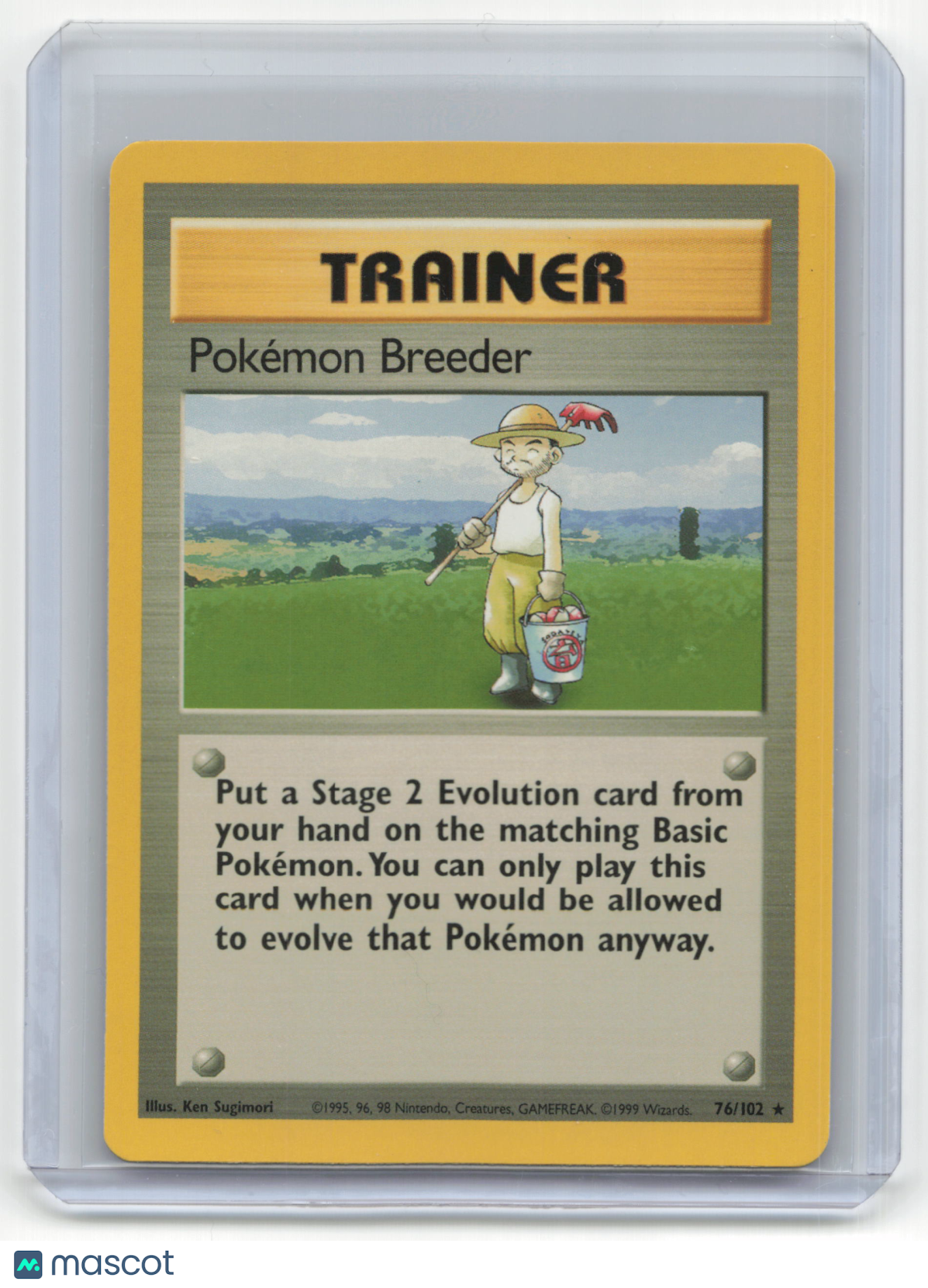 1999 Pokemon Pokémon Breeder Base Set #76/102 English