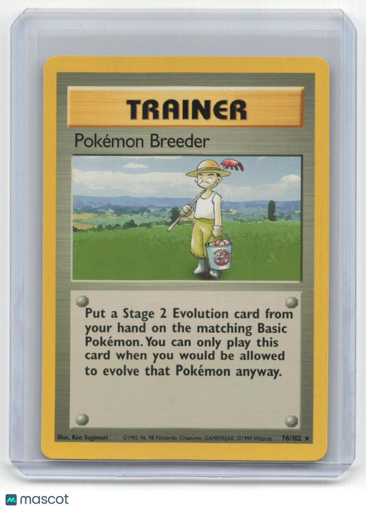 1999 Pokemon Pokémon Breeder Base Set #76/102 English