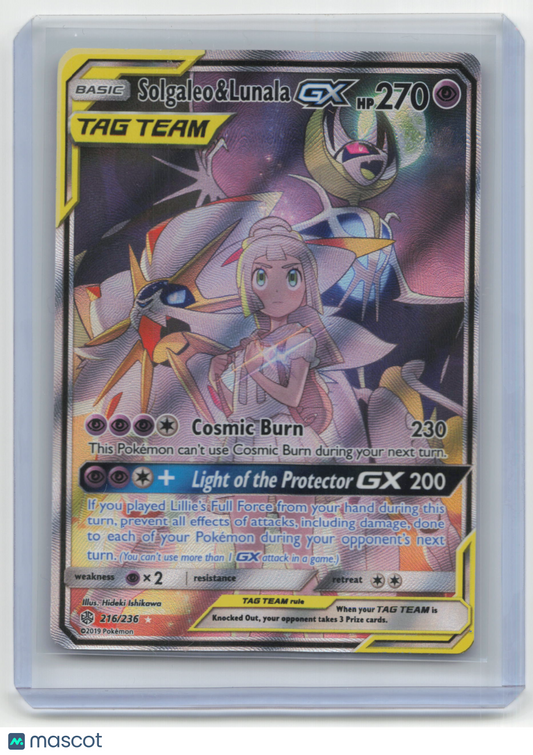 2019 Pokemon Solgaleo & Lunala GX Cosmic Eclipse #216/236 Near Mint