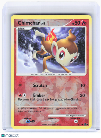 2008 Pokemon—Chimchar #12/17 POP Series 8—Cracked Ice Holo [Lightly Played]