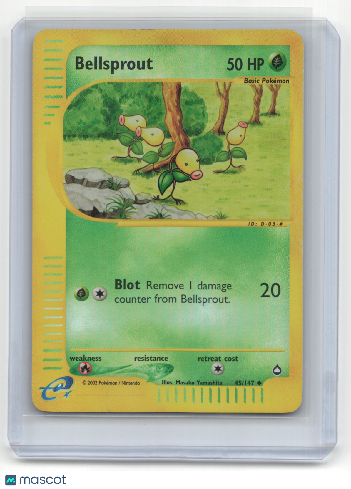 2002 Pokemon TCG Bellsprout Aquapolis #45/147 Mod Played Holo