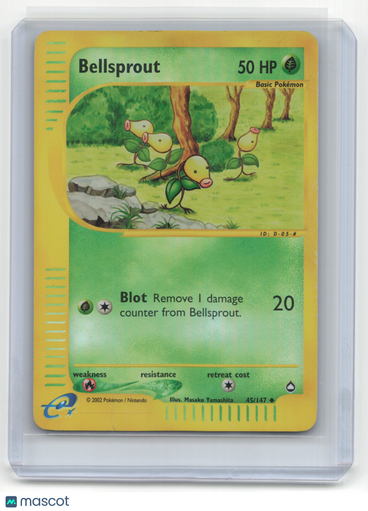 2002 Pokemon TCG Bellsprout Aquapolis #45/147 Mod Played Holo