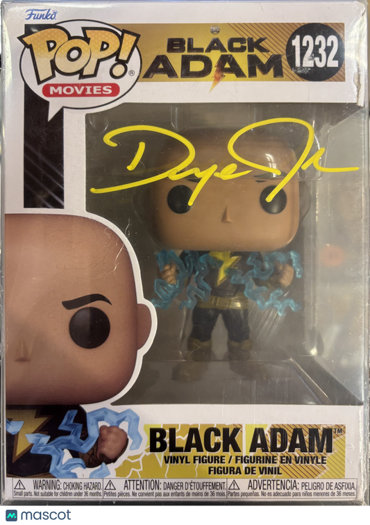 Funko DC Universe Black Adam #1232 (Very Good) Dwayne Johnson Auto VS Autographs