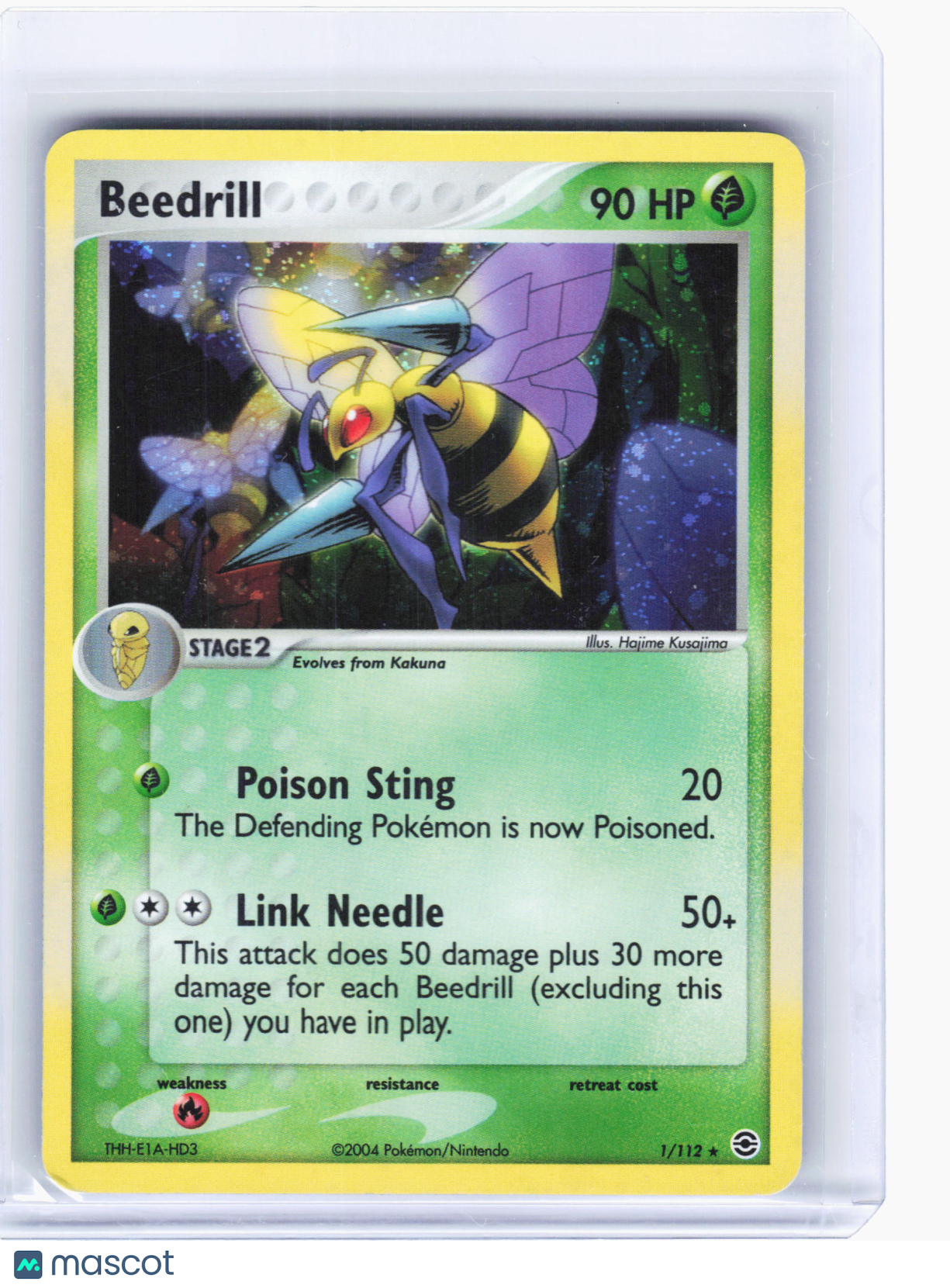 2004 Pokemon—Beedrill #1/112 EX FireRed & LeafGreen—Rare Holo [Lightly Played]