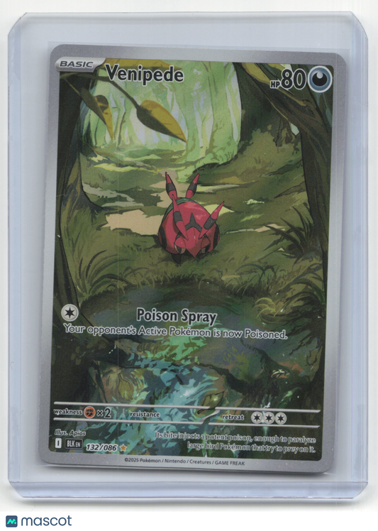 2025 Pokemon TCG Venipede Black Bolt #132/086