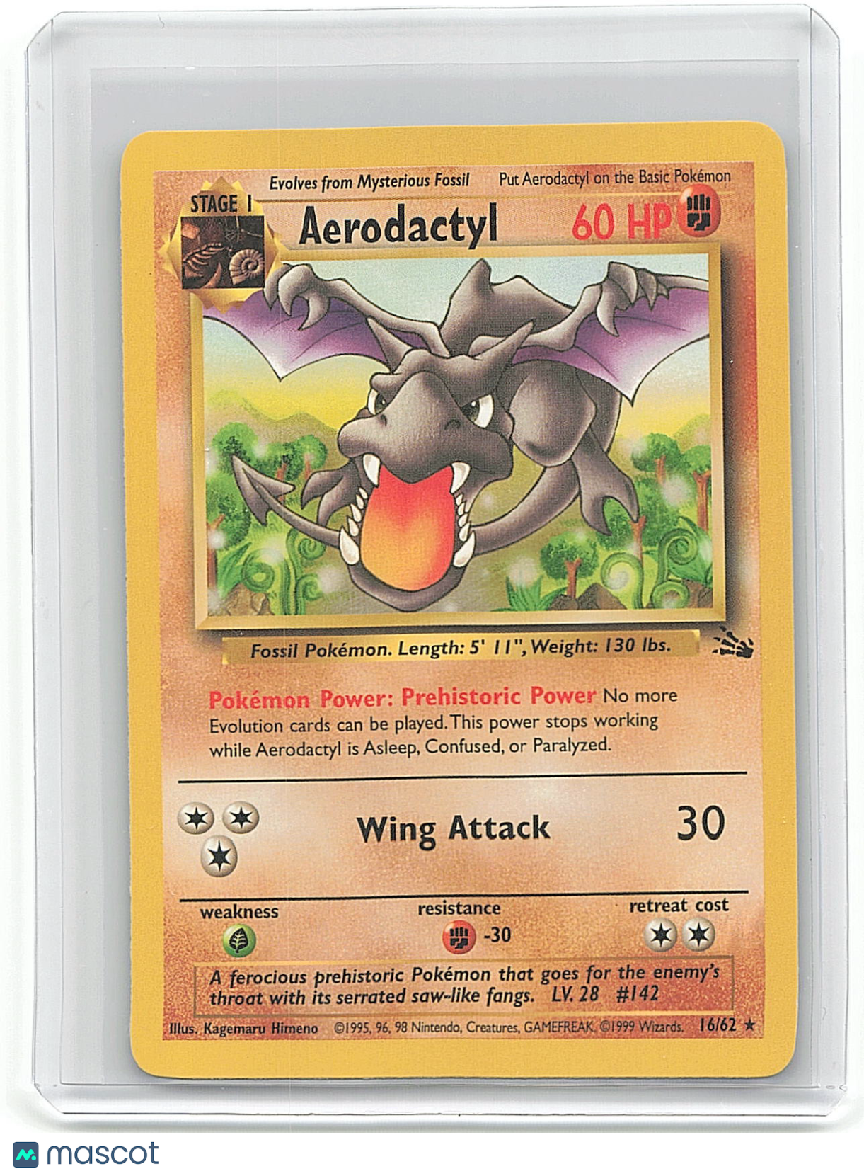 1999 Pokemon Aerodactyl #1/62 16/62